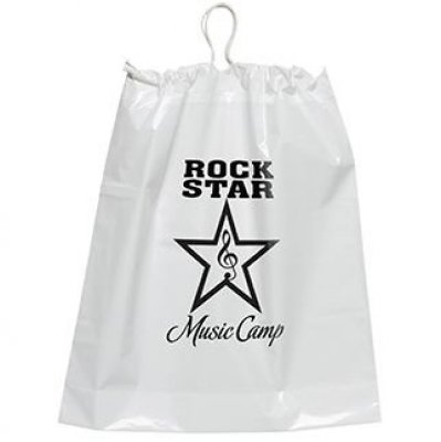Cotton-Draw Plastic Bags - 16x18x4